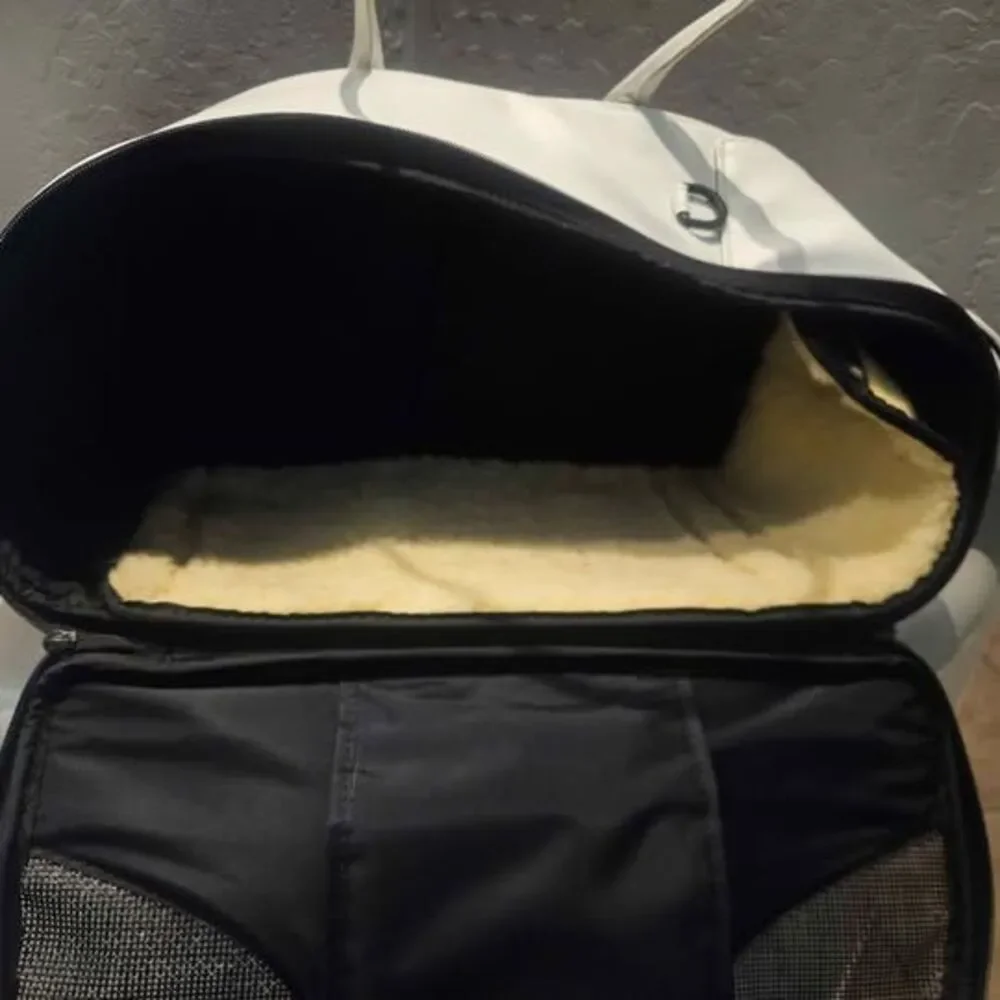 White Pink Black Pet Carrier Bag